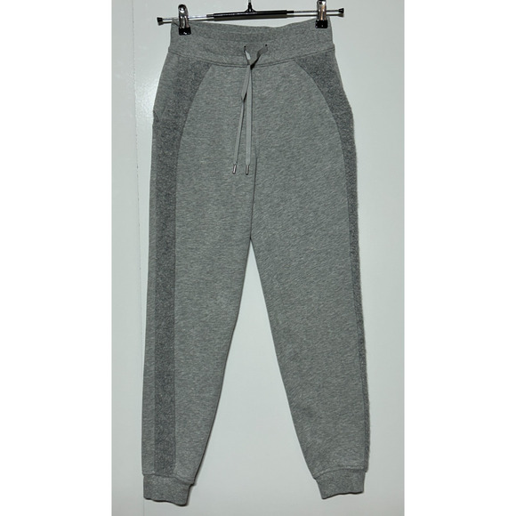 Lululemon Scuba Sherpa Stripe Jogger 2 Gray Heather Core Fleece Lined Pants - Picture 1 of 10